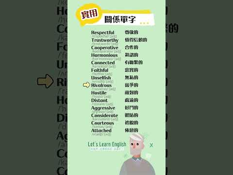 《關係單字》一起背更好記！#英語單字 #英語學習 #英語跟讀 #英文聽力 #英文单词 #學英文