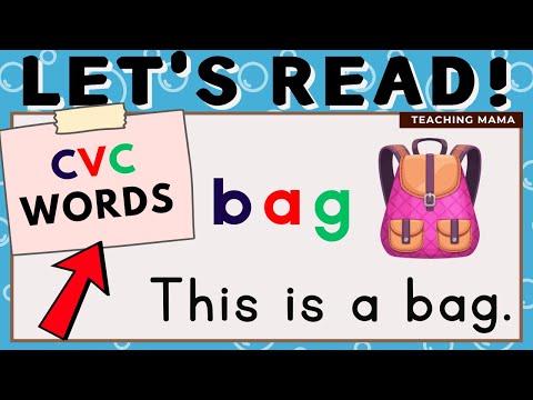 LEARN TO READ CVC WORDS | PRACTICE READING SIMPLE SENTENCES | FOR BEGINNERS | TEACHING MAMA