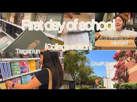 First day of school vlog(college freshman edition) mini haul