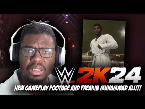 NEW GAMEPLAY FOOTAGE AND FREAKIN MUHAMMAD ALI!! | WWE 2K24 GAMEPLAY TRAILER EACTION