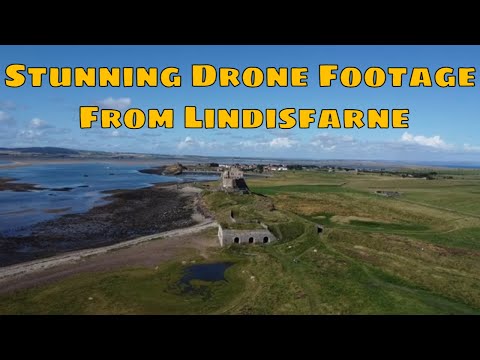 Breath-taking Drone Views Of Lindisfarne Priory & Castle