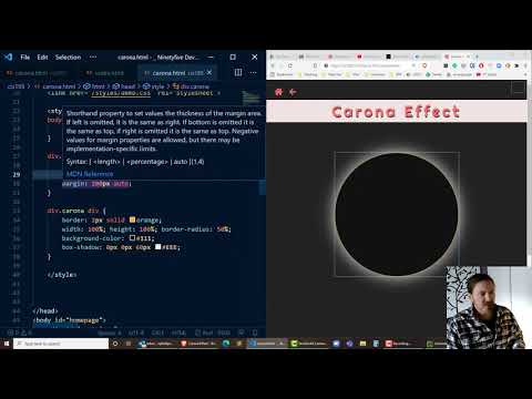 Eclipse Carona Effect with CSS Box-shadow and Animation - Part 1