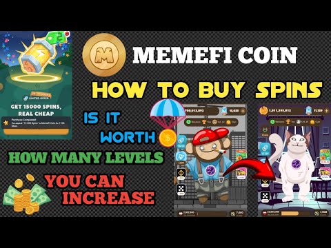 How to buy spins in MEMEFI🤔 || how many levels you can increase with 15000 spins❓