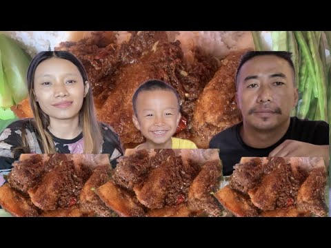 MUKBANG WITH MY WIFE & SON || DELICIOUS PORK WITH SQUASH LONG BEANS