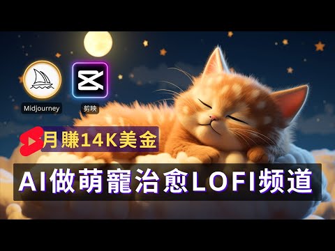 【保姆級實操】AI做萌寵治癒LOFI頻道，月賺14K美金，不露臉不寫文案，流量破百萬！