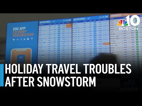 Snowstorm causes delays and cancellations at Logan