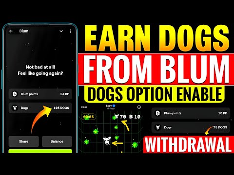 Earn DOGS From Blum | Blum Airdrop DOGS Withdraw | Earn Dogs on Blum Drop Games