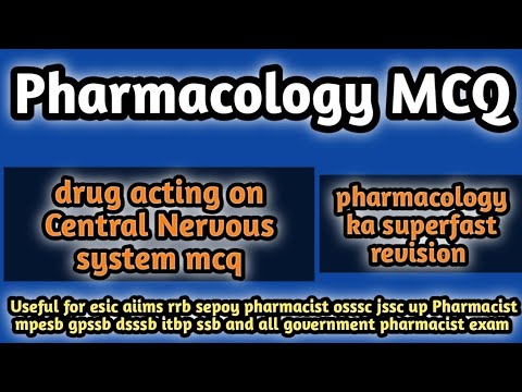 drugactingoncnsMCQ#pharmacology MCQ#ossscpharmacistexam2024#rrbpharmacistexam2024#jssc#dsssb