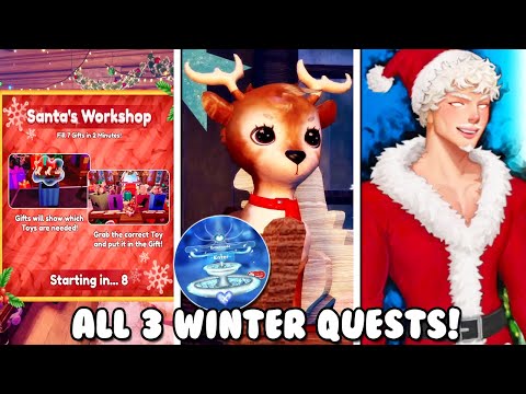 How To COMPLETE The WINTER QUESTS In Dress To Impress CHRISTMAS UPDATE! + SECRET FOUNTAIN ENDING