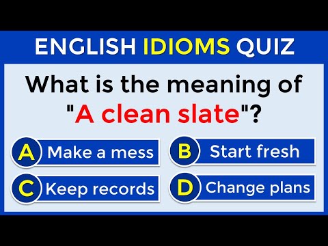 English Idioms Quiz | CAN YOU SCORE 30/30? #challenge 63