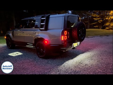 2024 Land Rover Defender at Night - Buttons, Controls, Media, Lights!