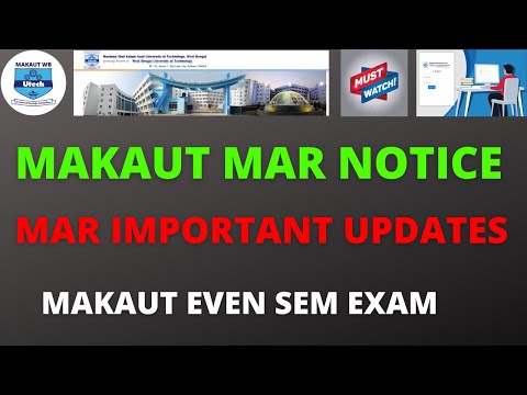 Makaut MAR notice  ||  Makaut Mar Important Updates || Makaut Even Sem Exam 2022