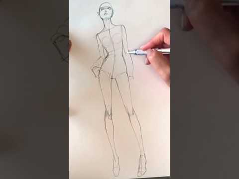 How to draw                   Process drawing 5 #shorts #fashionillustration  #howtodraw