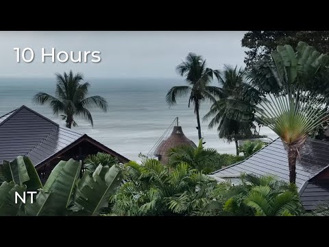 Relaxing Rain Sounds & Ocean Waves in Thailand | Summer Storm Sea Sounds for Sleep & Relaxation