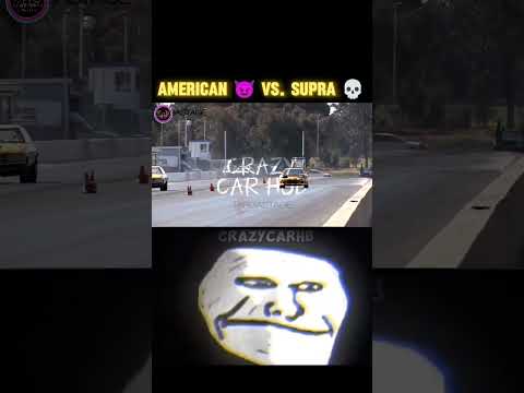 American 😎 Vs. Supra 💀 || Drag Race 😱 || Wait For End ⚠️ - Crazycrhb || #shorts #racing #mk4