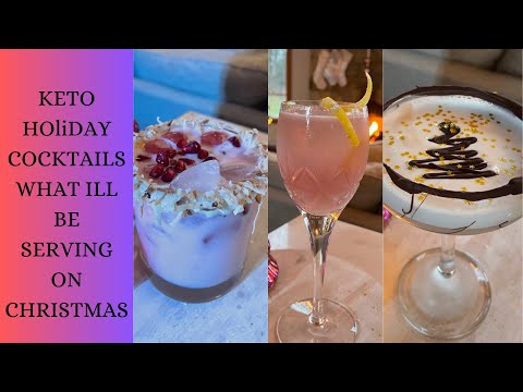 THREE HOLIDAY KETO COCKTAILS IM SERVING FOR CHRISTMAS DINNER