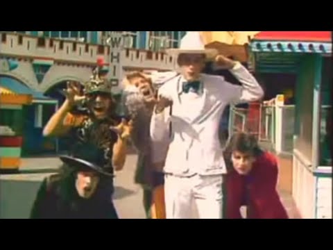 Skyhooks are marching first in to colour at Luna Park in 1975.