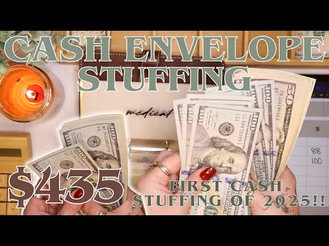 $435 Cash Envelope Stuffing | First Cash Stuffing Of 2025! | 25 Year Old Budgets