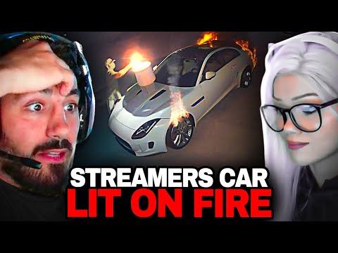 Top Donator Lights a Streamers Car on Fire LIVE...