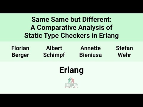 [Erlang24] Same same but different: A Comparative Analysis of Static Type Checkers in Erlang