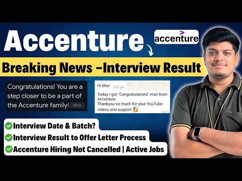 🔥Accenture Breaking News - Interview Result Declared | Next Process | OL, Document Verification