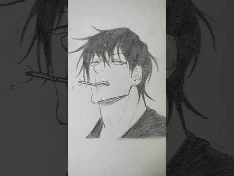 Drawing Toji fushiguro #anime #trending #shorts #jujutsukaisen #jjk #toji #gojo #art #drawing