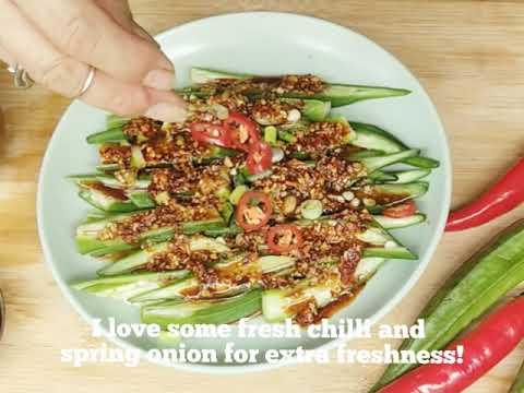 Cook crunchy not slimy okras! SPICY OKRA SALAD. Also learn to select tender okras .