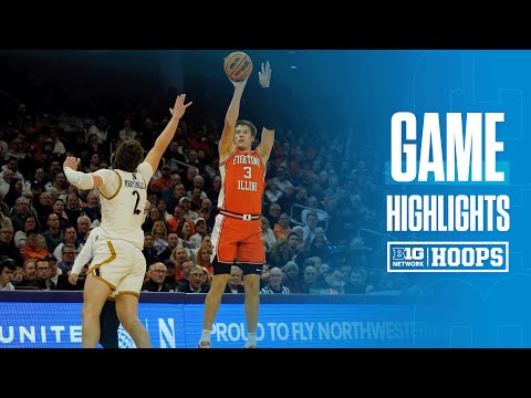 Illinois at Northwestern | Highlights | Big Ten Men's Basketball | 12/06/2024