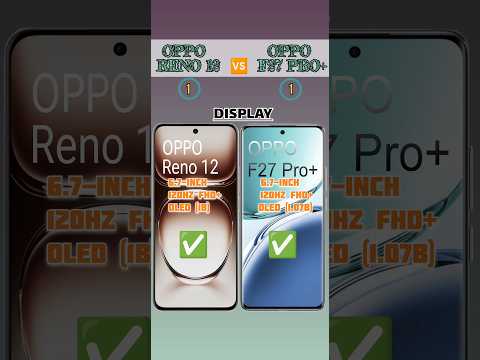 OPPO RENO 12 VS OPPO F27 PRO +