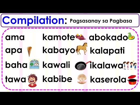 FILIPINO READING LESSON llCOMPILATION Mga Salitang may Dalawang Pantig/Tatlong Pantig/Apat na Pantig