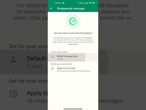 Whatsapp new features disappearing message || disappearing messages timer off kaise kare ||