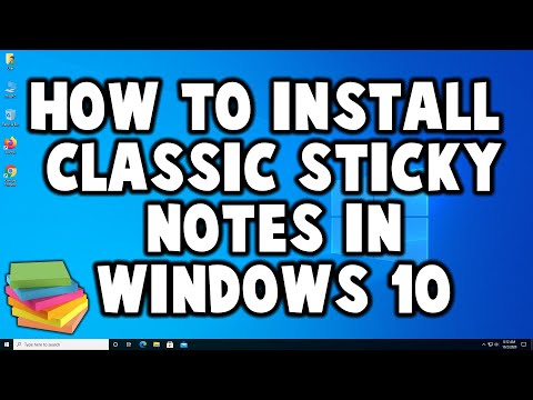 How to Install the Classic Sticky Notes in Windows 10