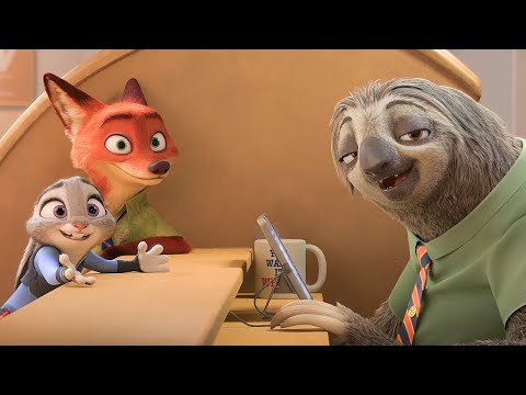 주디 & 닉 나무늘보 차량국 방문 장면 | 주토피아 (Zootopia, 2016) [4K]