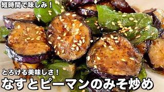 白ご飯がモリモリすすむ！とろける美味しさ！なすとピーマンのみそ炒めの作り方