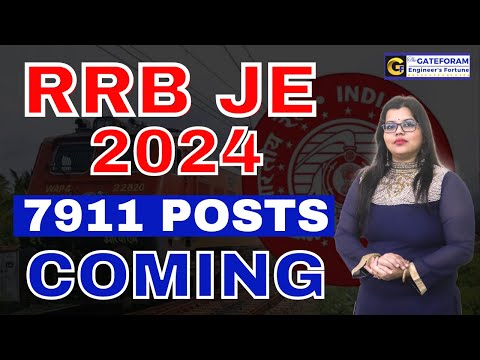 RRB JE 2024 || 7911 POSTS || BTECH/DIPLOMA || BUMPER JOBS COMING