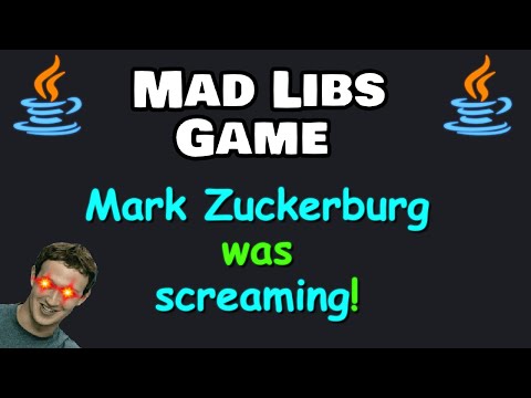 ⭐ Let's code a MAD LIBS game with Java! 📖