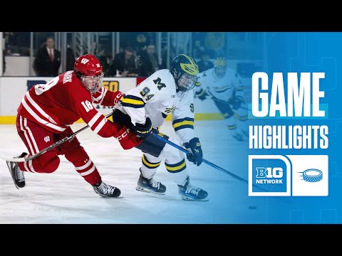 Wisconsin at Michigan | Highlights | Big Ten Hockey | 12/14/2024