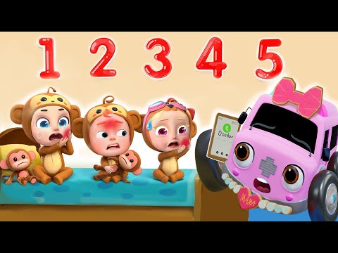 Mama Called The Doctor Song | Five Little Monkeys | Nursery Rhymes & Kids Cartoon - Baby Car Song TV