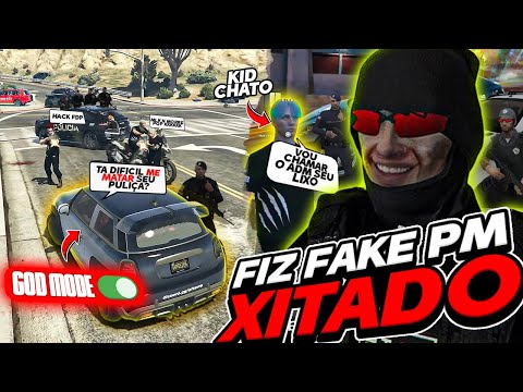 FAKE PM XITER FIGINDO SER POLICIA COM MOD MENU GTA RP