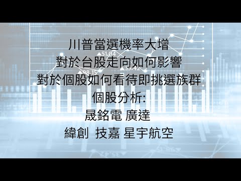 10月27日:美國總統大選在即，勝率大增的川普如何影響台灣及台灣股市? #台股分析 #台積電 #輝達 #AI #半導體產業 #晟銘電 #AI三雄 #廣達 #技嘉 #緯創