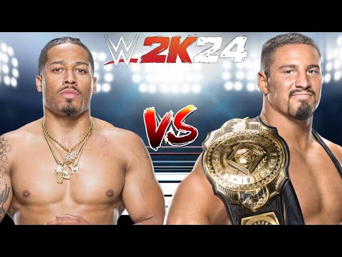 WWE 2K24 CARMELO HAYES VS. BRON BREAKKER FOR THE WWE INTERCONTINENTAL CHAMPIONSHIP BELT!