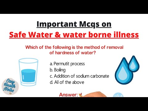 Important Mcqs on Water, its sources, and water-borne illnesses_Environmental Health