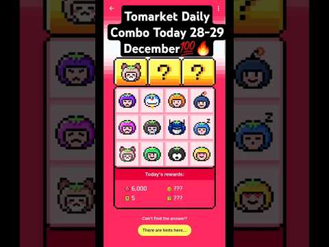 Tomarket Daily Combo Today 28 December | Tomarket Combo Today | Tomarket Today Combo | Tomarket