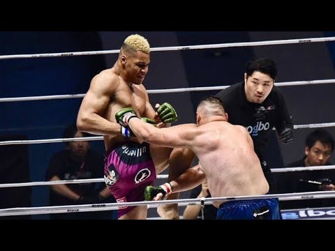 【RIZIN】“大巨人”エドポロキング、衝撃KO勝利デビュー！顔面ヒザ蹴りで貴賢神を吹っ飛ばす