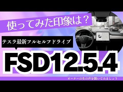 テスラ最新FSD12 5 4の印象。オーナーの生の声は？