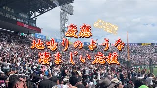 内野席総立ち！！慶應義塾高校応援団　テレビでは映ってなかった内野席での盛り上がり！　#慶應義塾　#丸田湊斗　#慶應応援団　#甲子園　#高校野球