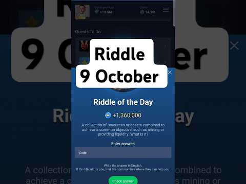 X Empire riddle of the day today 9 October | Musk empire riddle