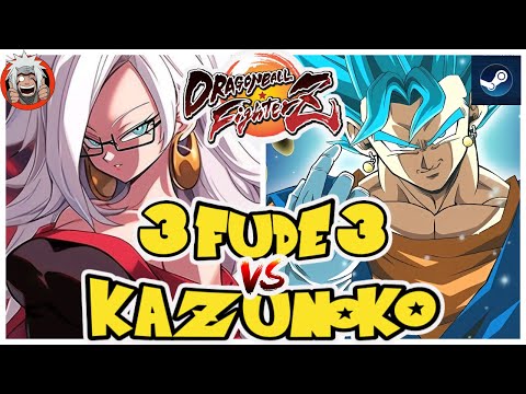 DBFZ Kazunoko vs 3Fude3 (A21LC, Gotenks, GokuUI) vs (GogetaSSB, Vegito, GokuUI) 1.38