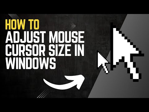 How to ADJUST MOUSE CURSOR SIZE in WINDOWS