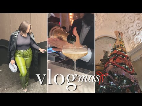 VLOG | huge giveaway, holiday party, grwm, influencer talk, etc | VLOGMAS